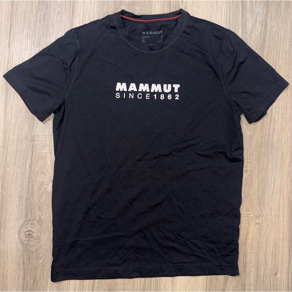 Mammut Mens Logo Graphic T-Shirt Black Short Sleeve 1017-04023 Size M